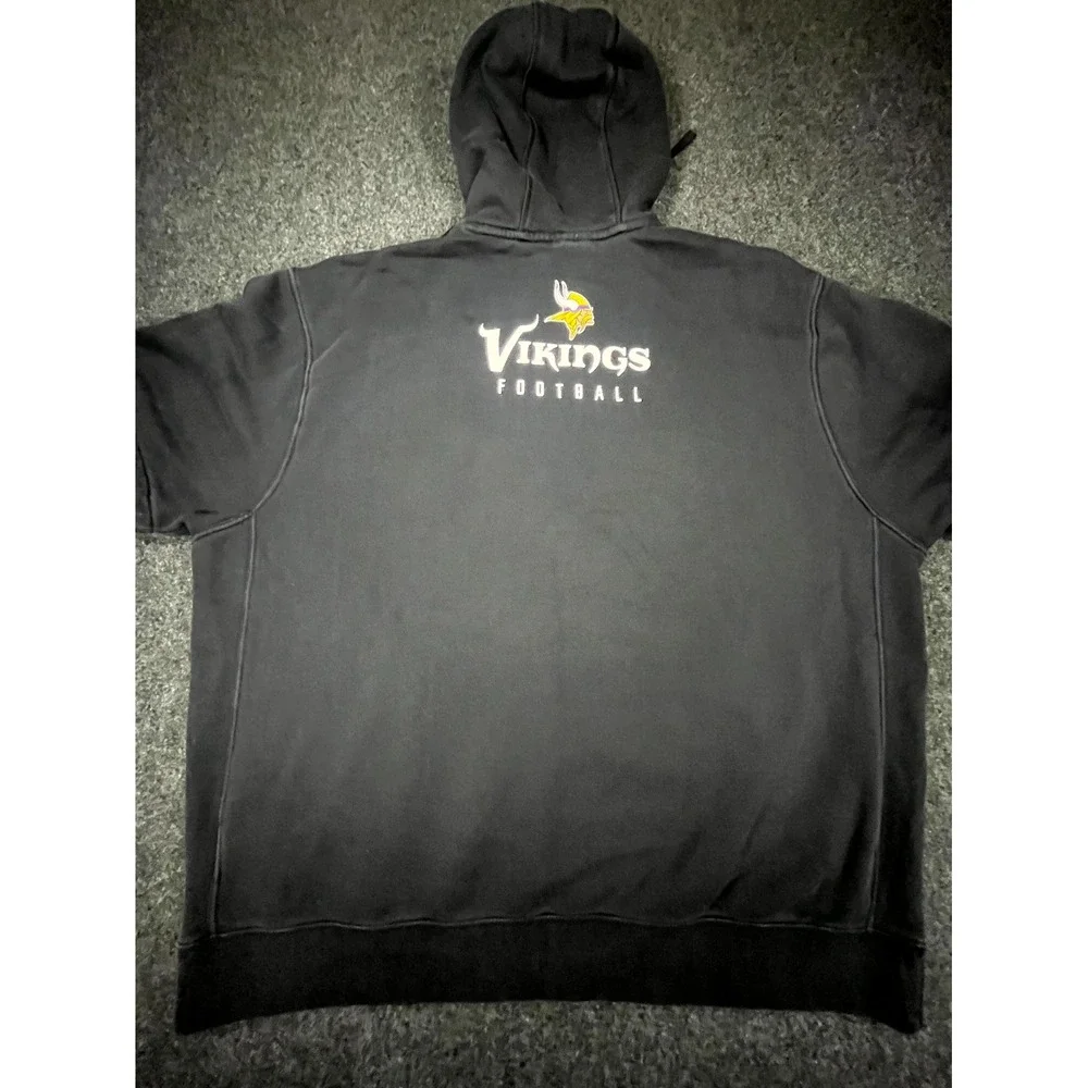 Nike NFL Minnesota Vikings Football Hoodie Mens 2XL Black Performance Sports